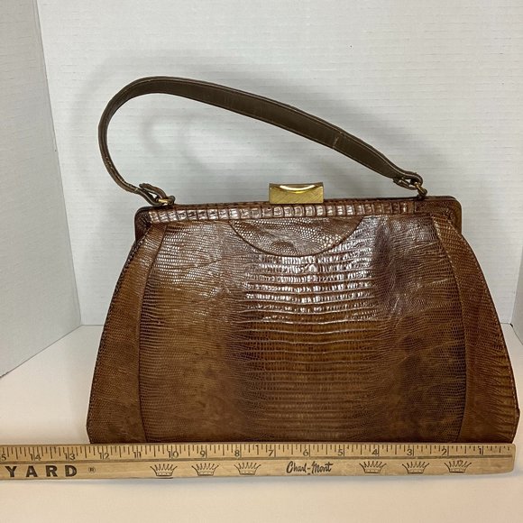 Palizzio NY Vintage Genuine Lizard Handbag - Picture 16 of 17